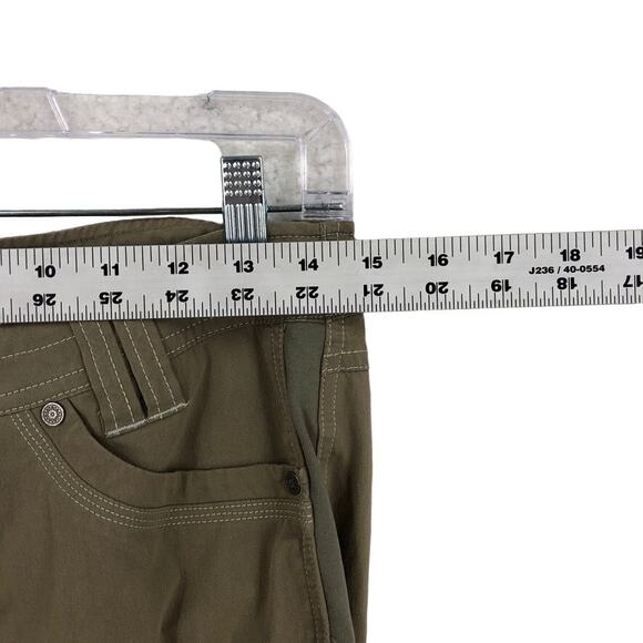 Kuhl Pants Womens Size 6 Regular Khaki Green Stretch Low Rise Straight Leg - Picture 3 of 11